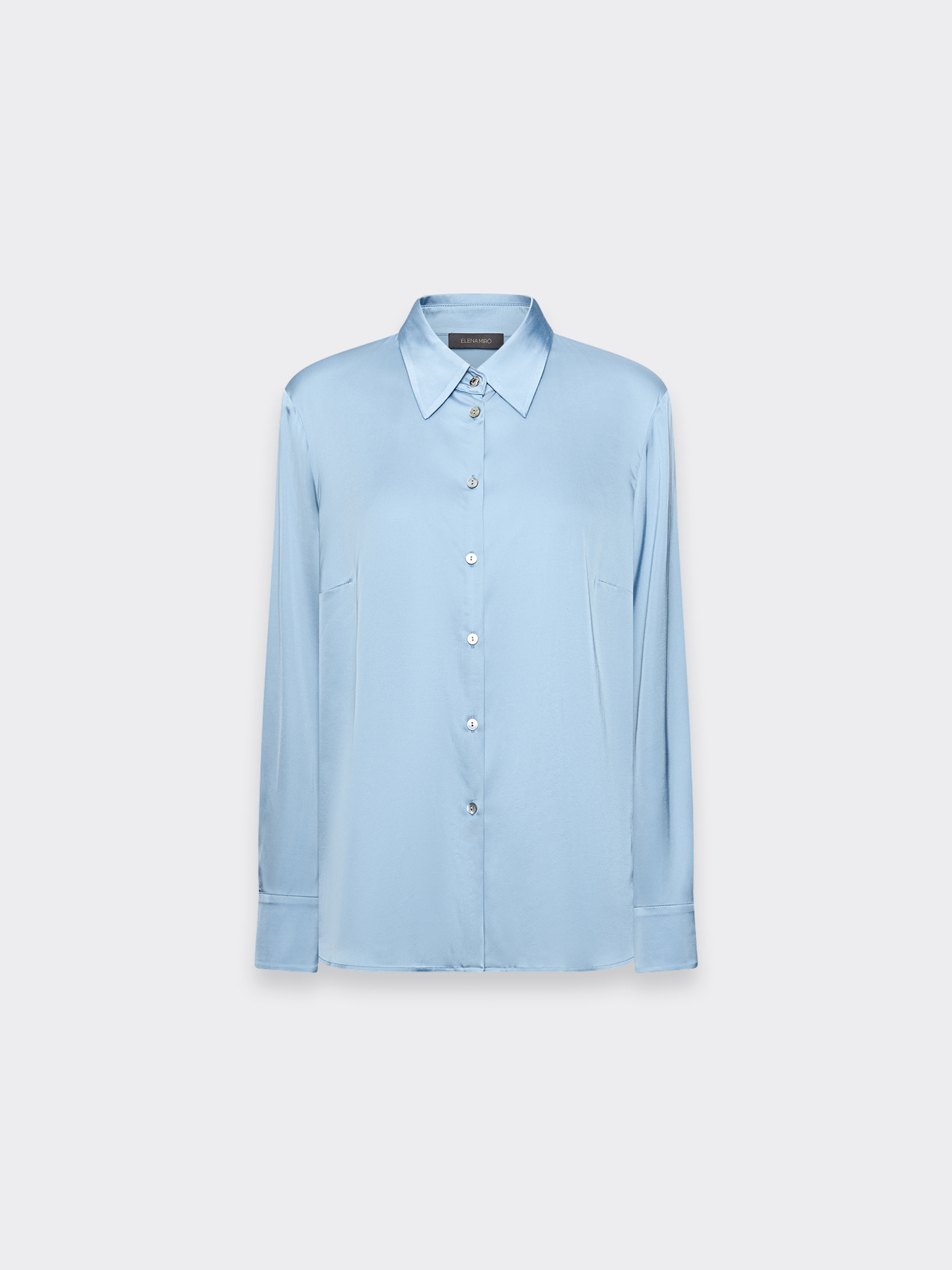 Camicia in raso di viscosa stretch image number 4