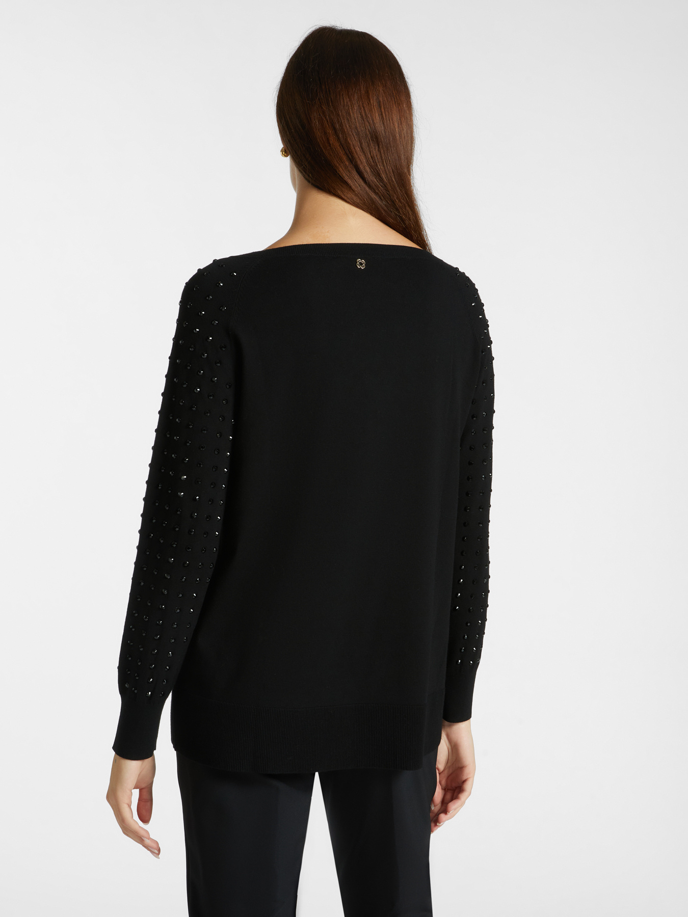 LENZING&trade; ECOVERO&trade; viscose sweater with crystals image number 1