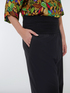 Cropped trousers with trim at the waist image number 3