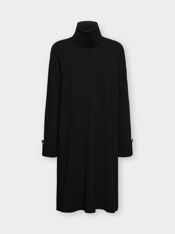 Turtleneck dress in viscose