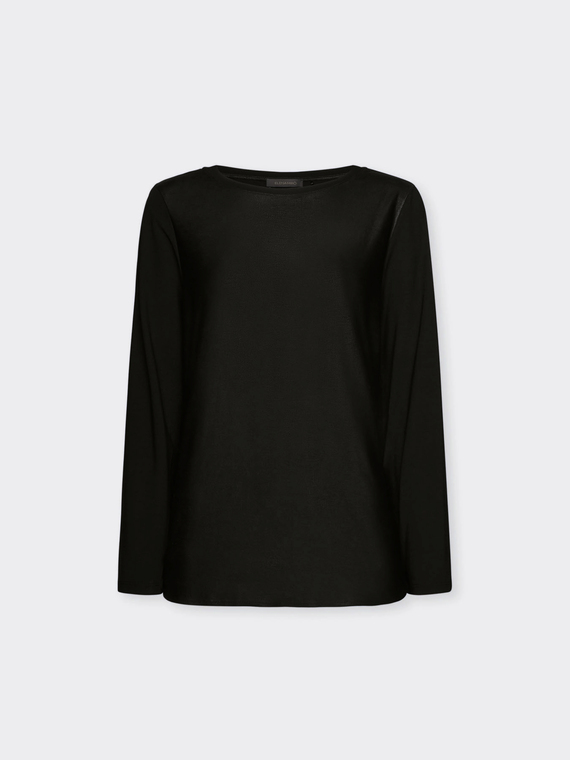 T-shirt coupe décontractée en deux tissus