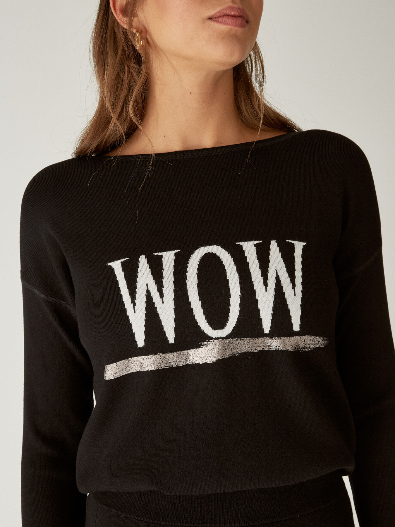 BOXY SWEATER WITH LETTERING image number 3