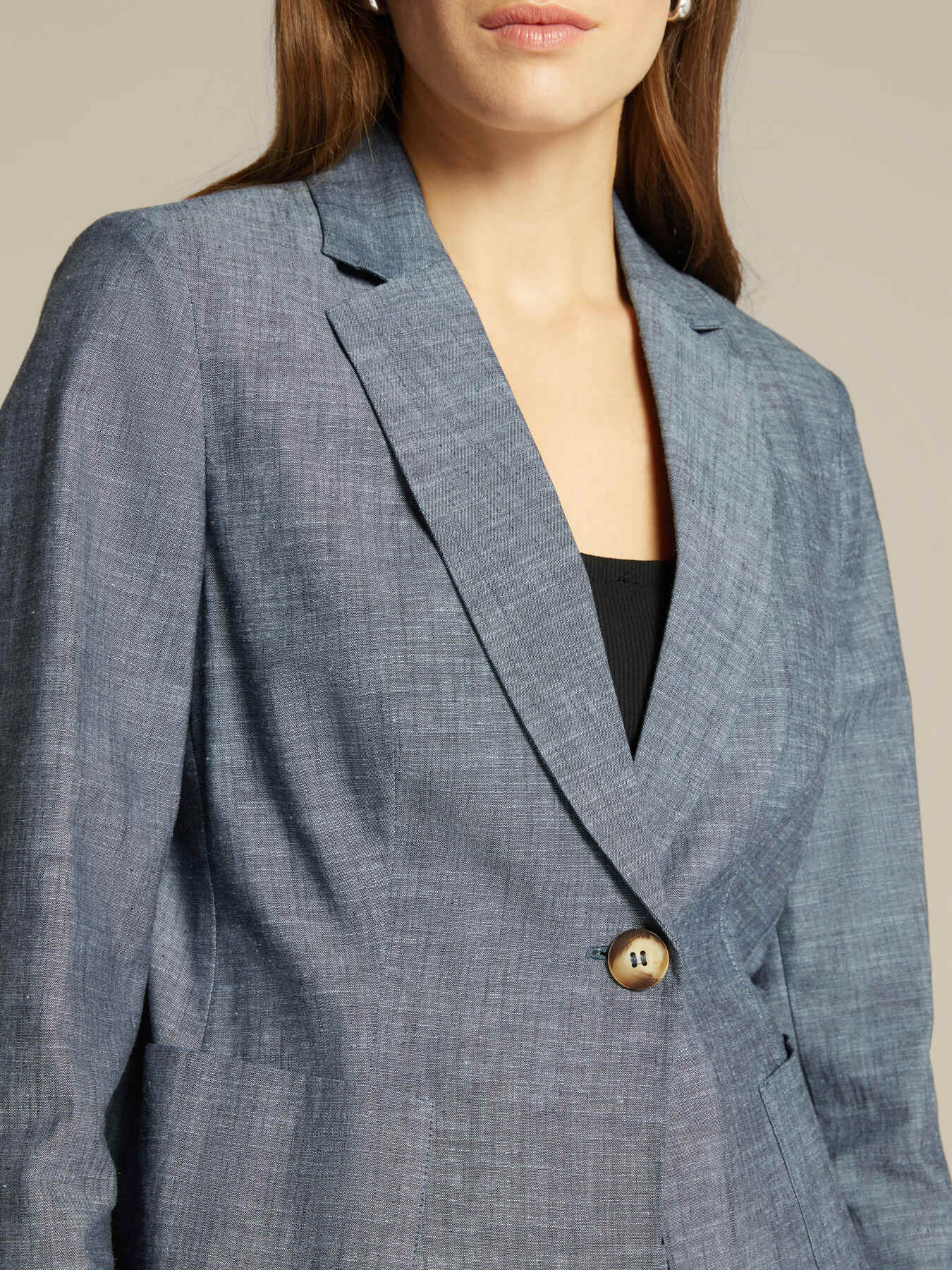 Chambray blazer image number 3