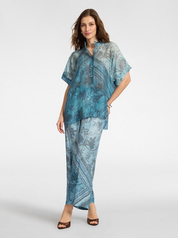 Pantalones estampados de viscosa