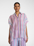 Camisa oversize de mezcla de lyocell a rayas image number 0