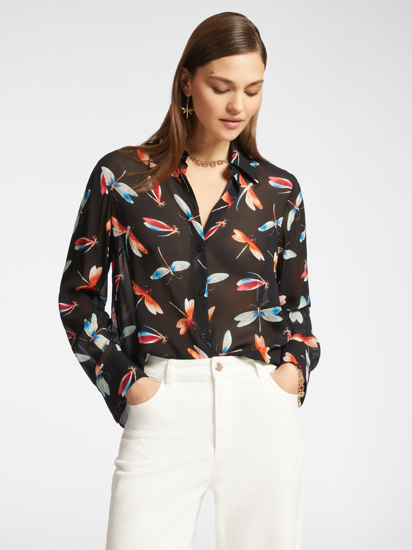 Bedruckte Hemdbluse image number 0