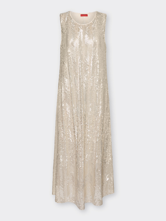 Kleid aus T&uuml;ll mit Pailletten