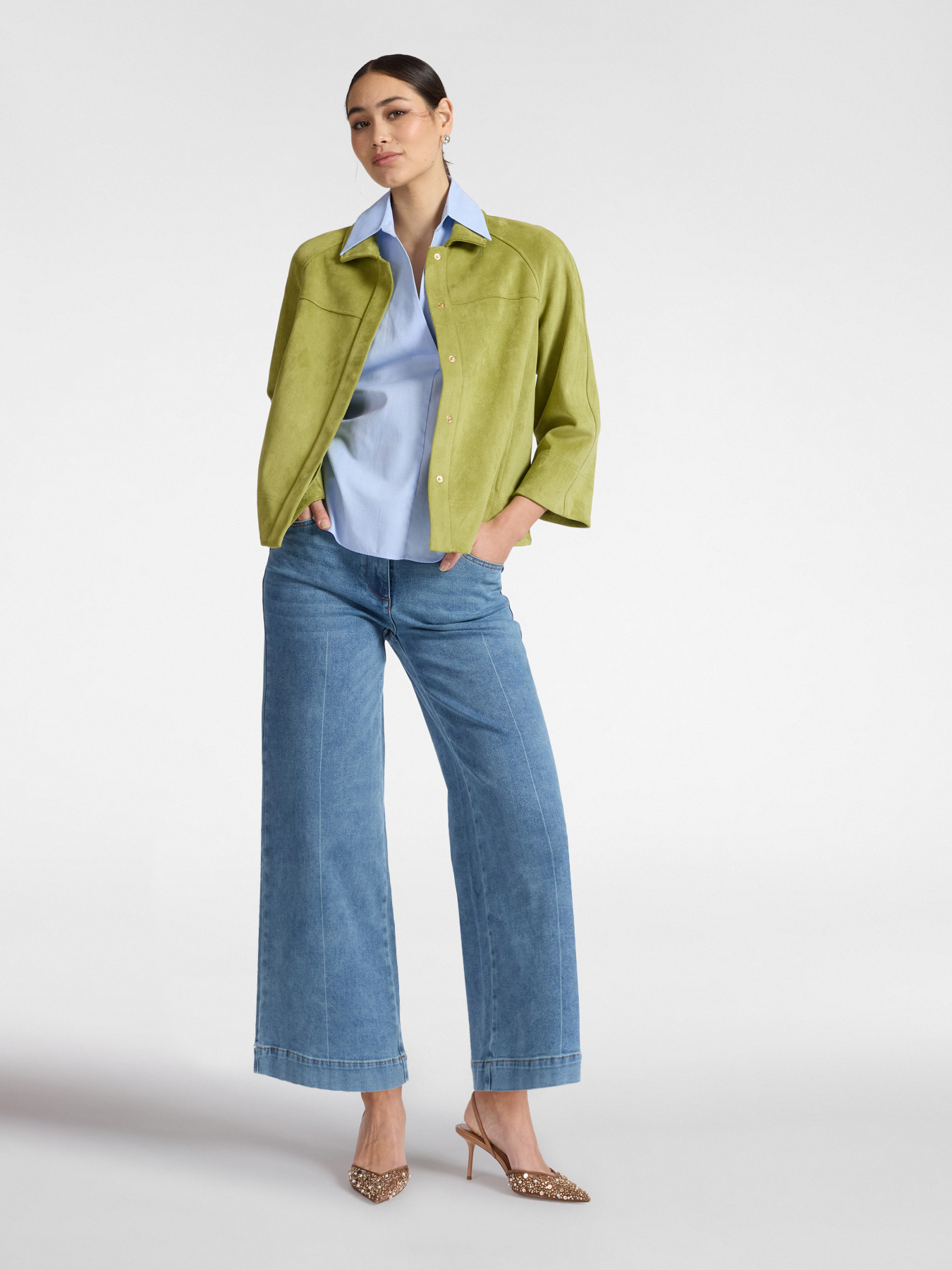 Boxy jacket in soft fabric image number 2