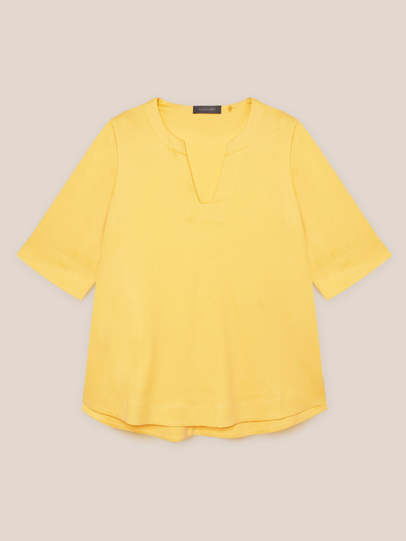 Loose-fit T-shirt with Y-neck