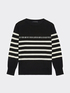 Striped sweater with embroidery image number 4