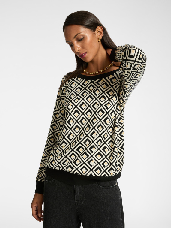 Shirt mit geometrischem Muster