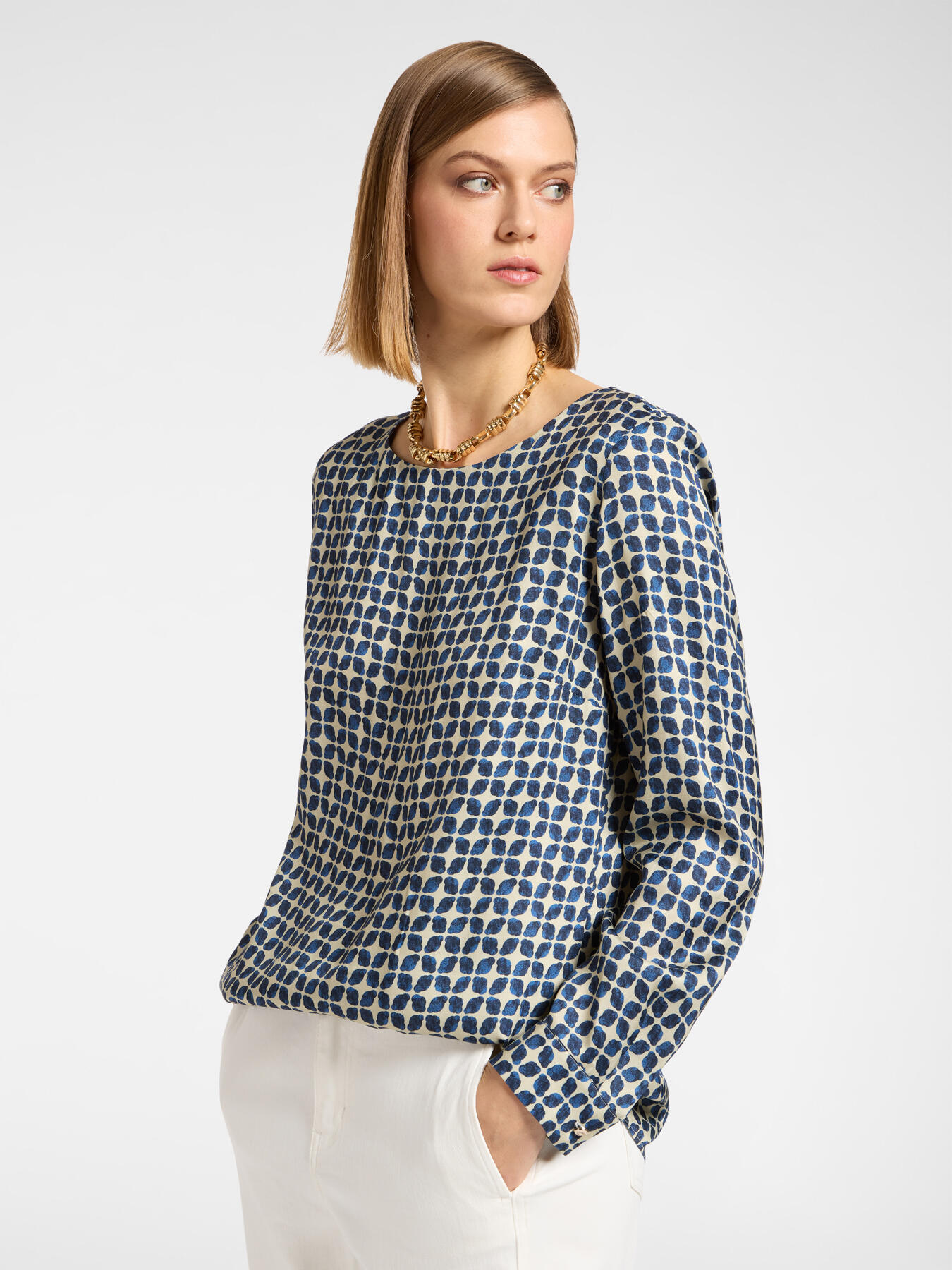 Printed blouse image number 0