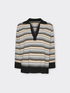 Striped viscose blend jersey image number 4