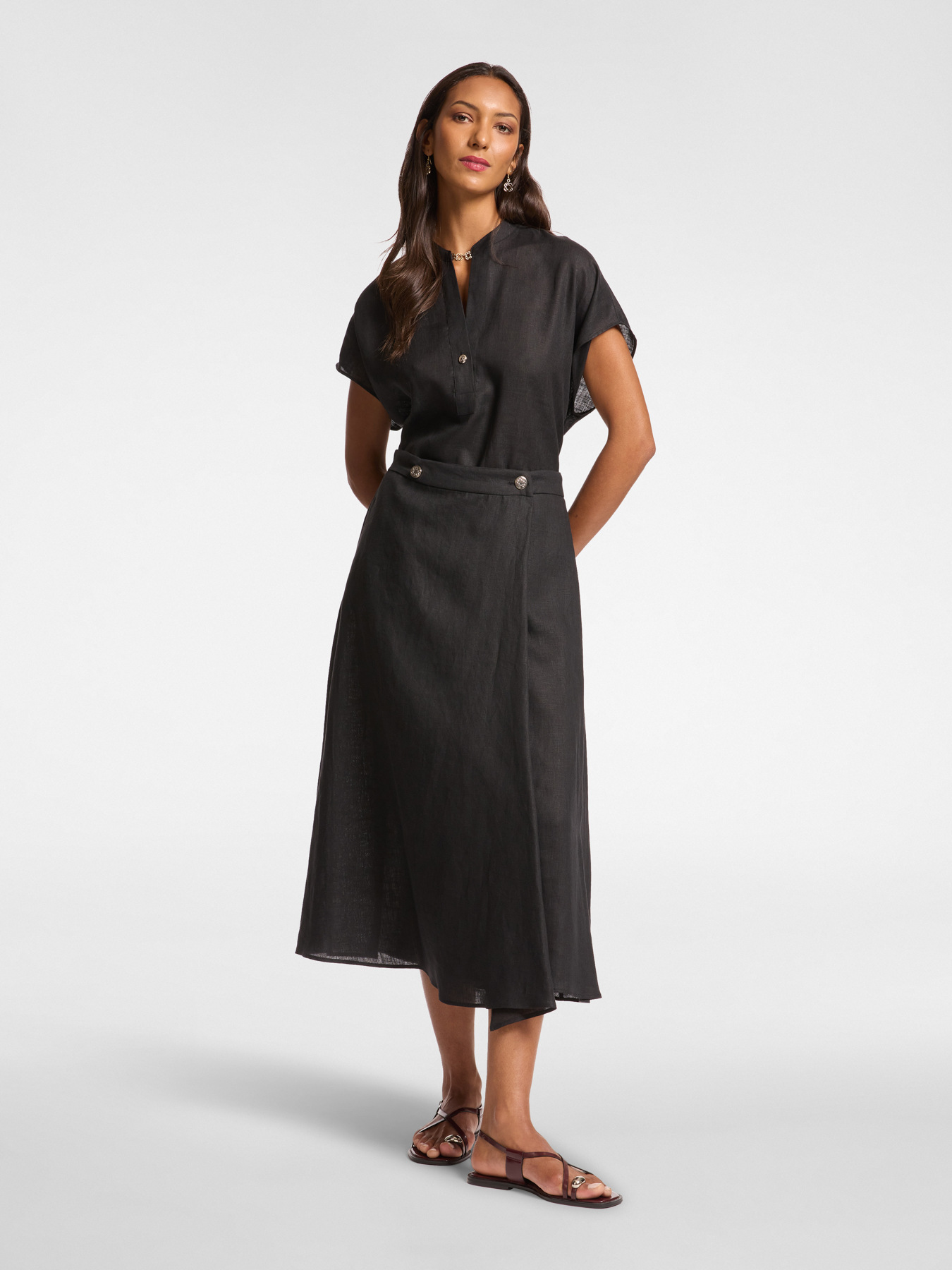 Gonna midi in lino image number 0