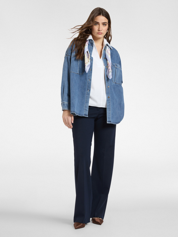 Men's trousers in Milanese stitch