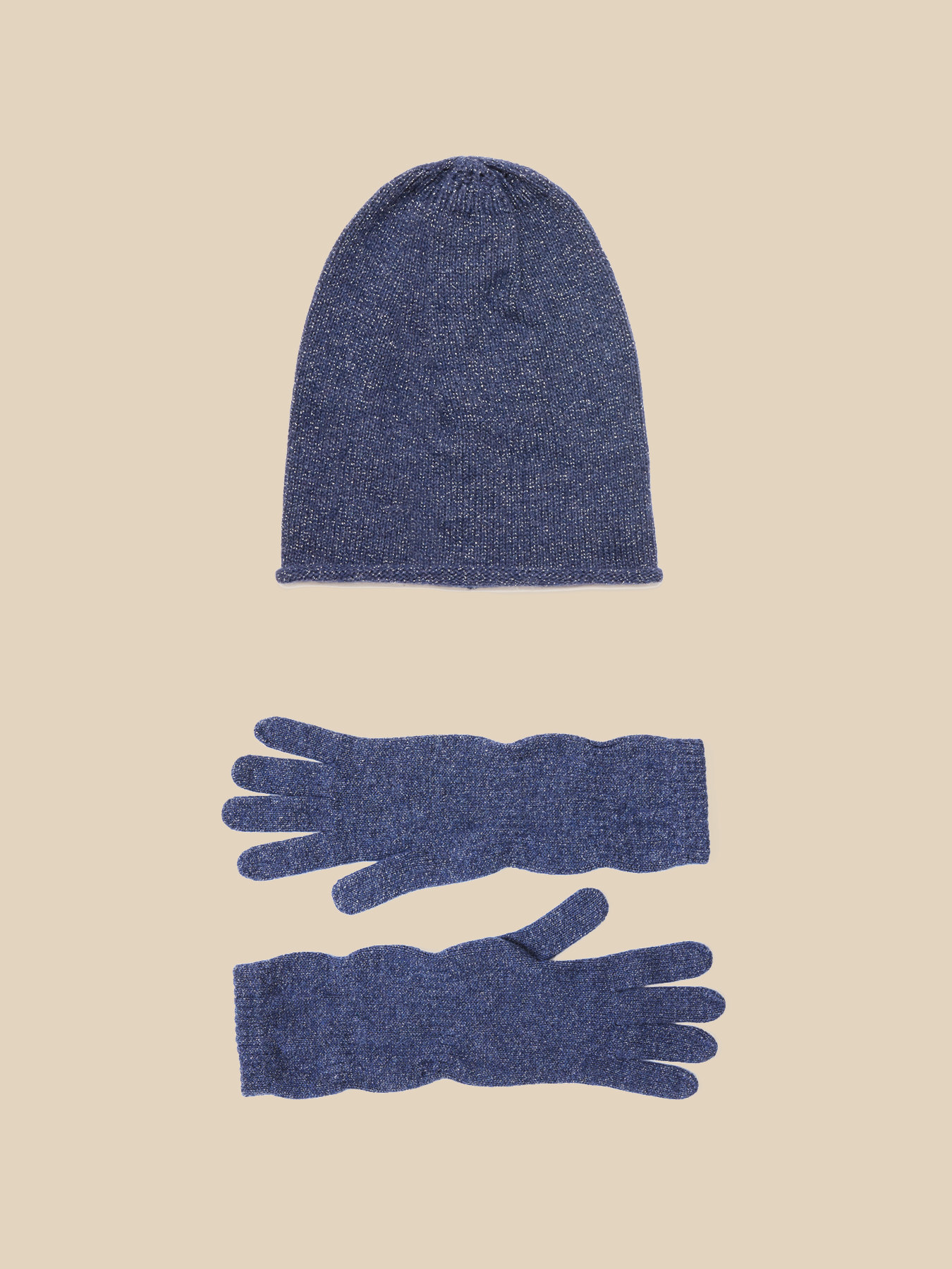 Set di cappello e guanti lurex image number 0