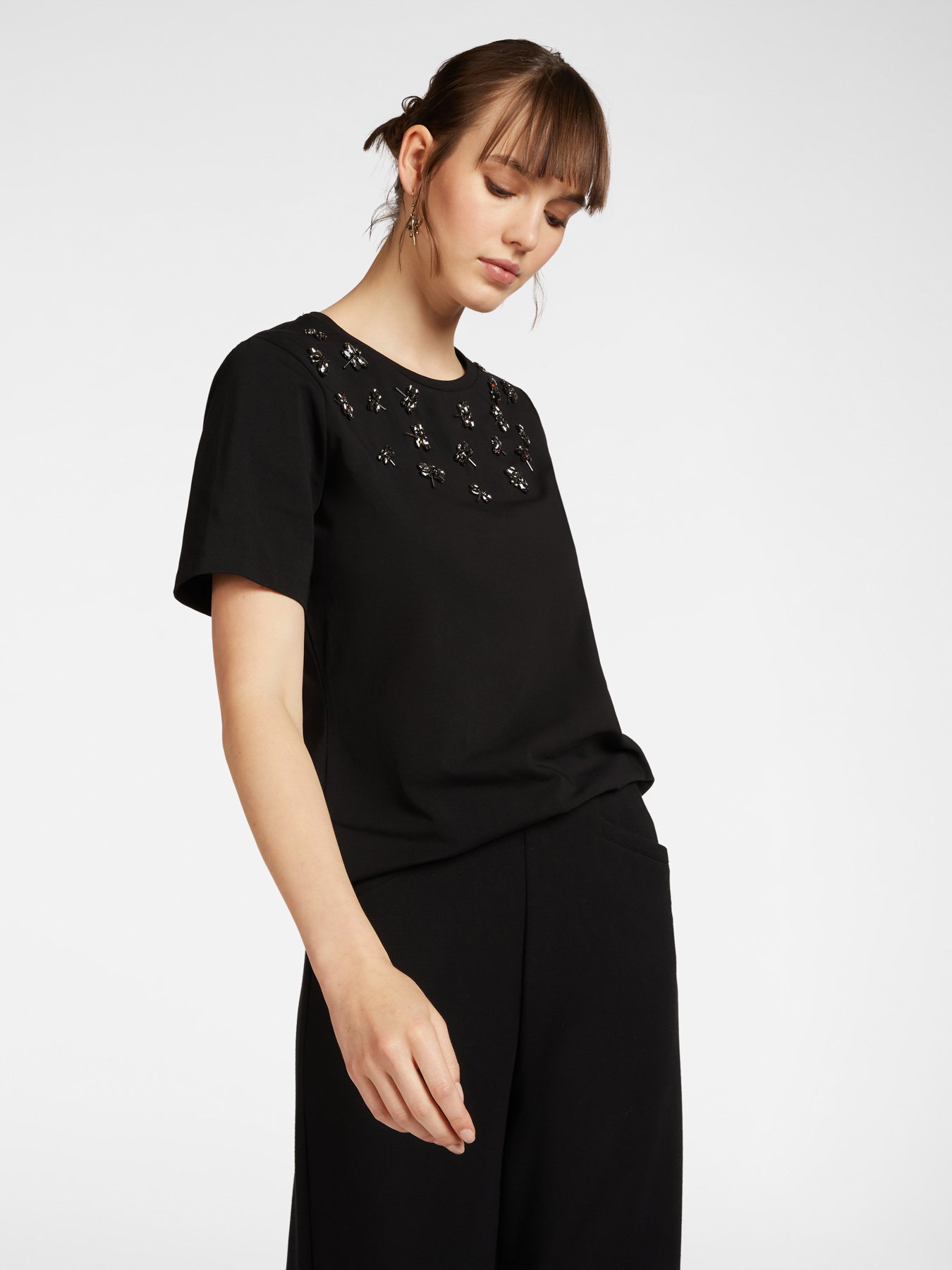 T-shirt avec broderie de libellules image number 0