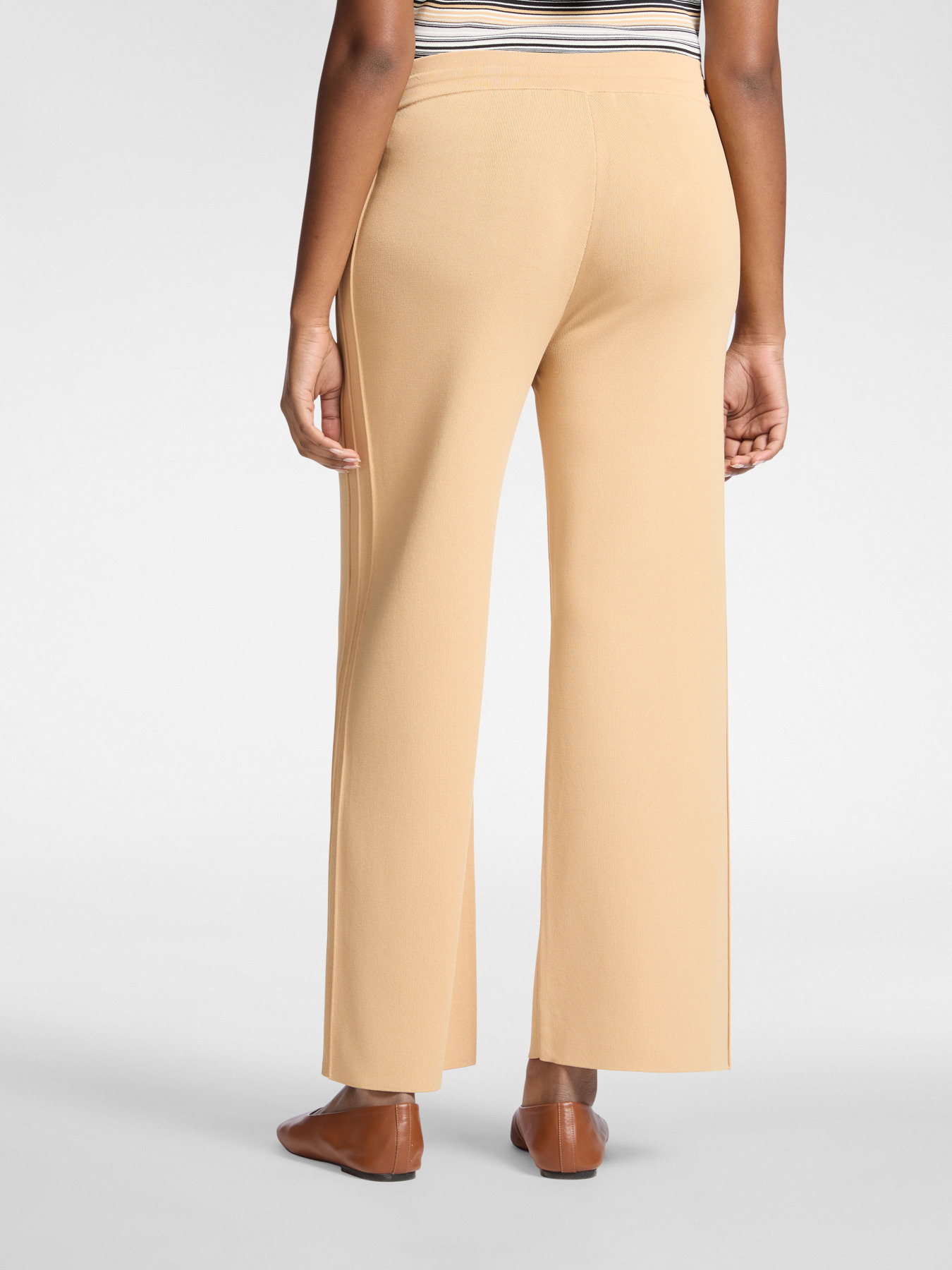 Pantalon palazzo m&eacute;lange viscose image number 1