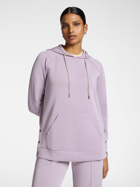 Sudadera con capucha mezcla modal