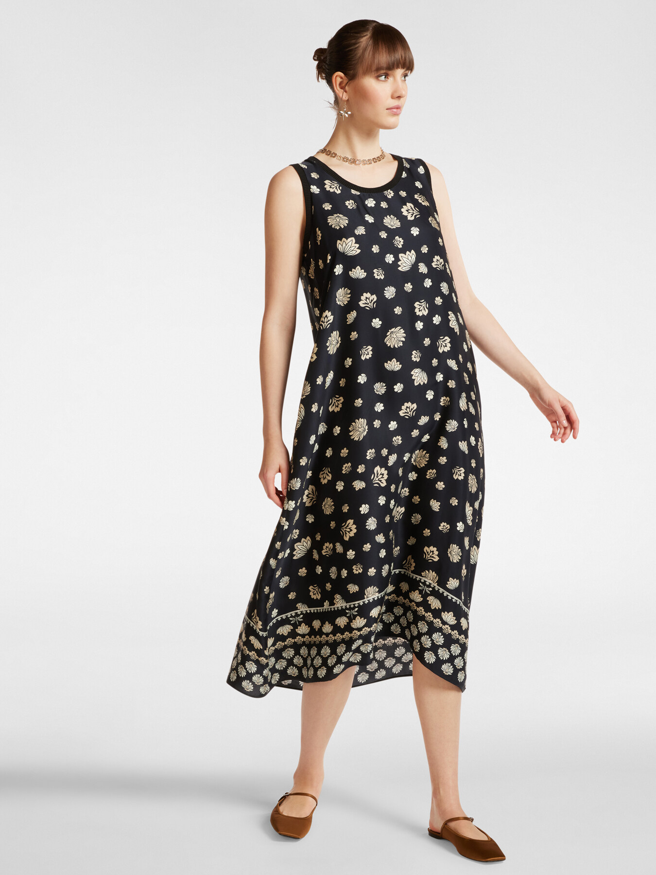 Midi-Kleid mit Ethno-Druck image number 0