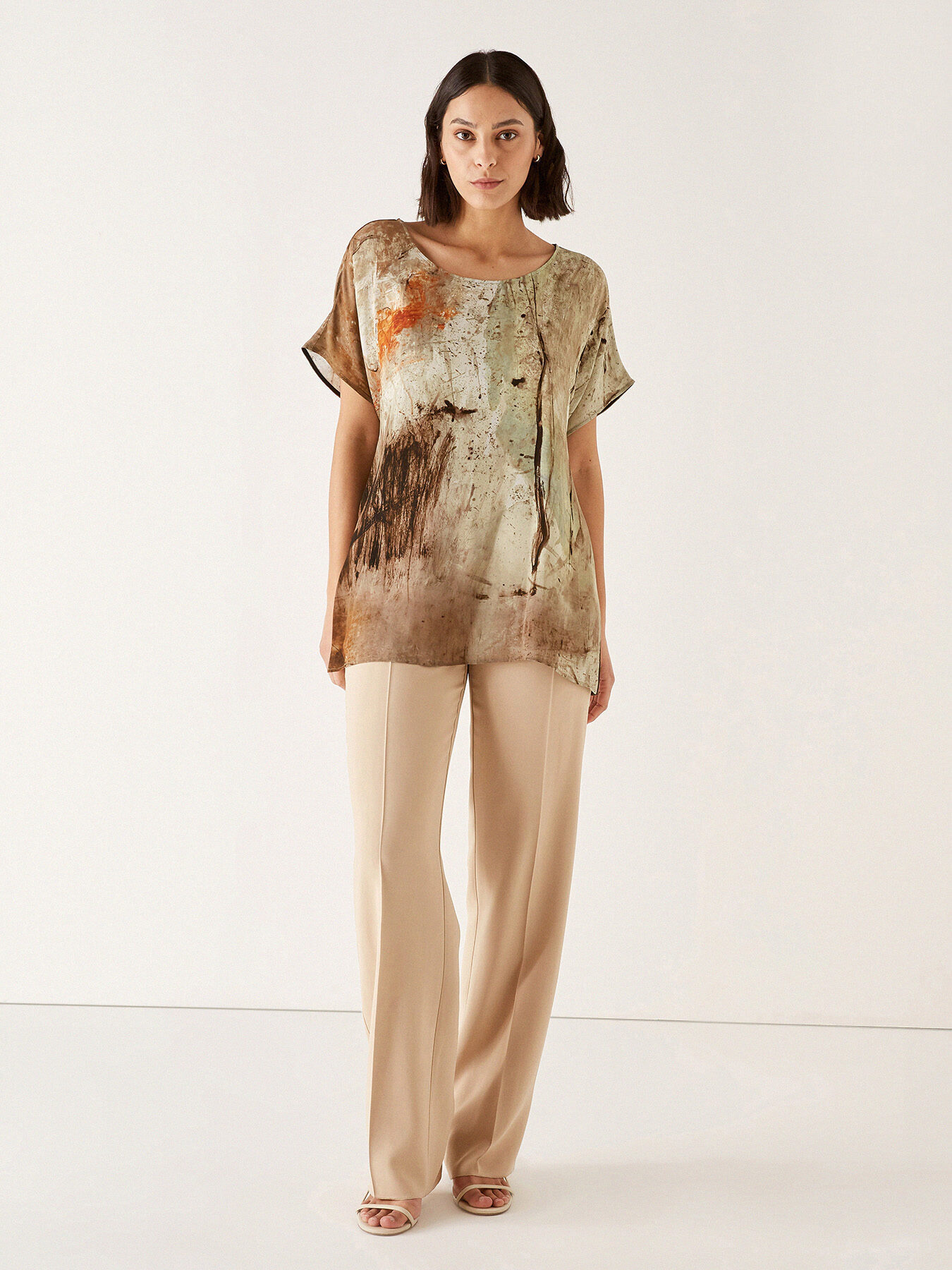 Bluse mit Malerei-Druck image number 2