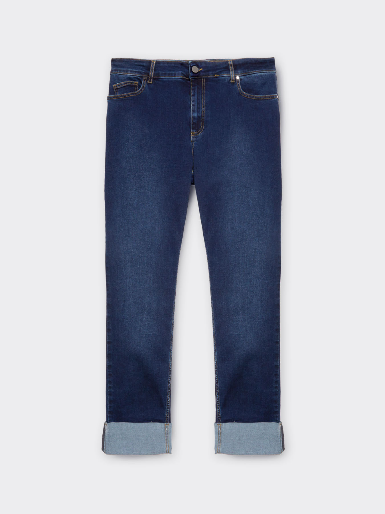 Jeans skinny con risvolto image number 4