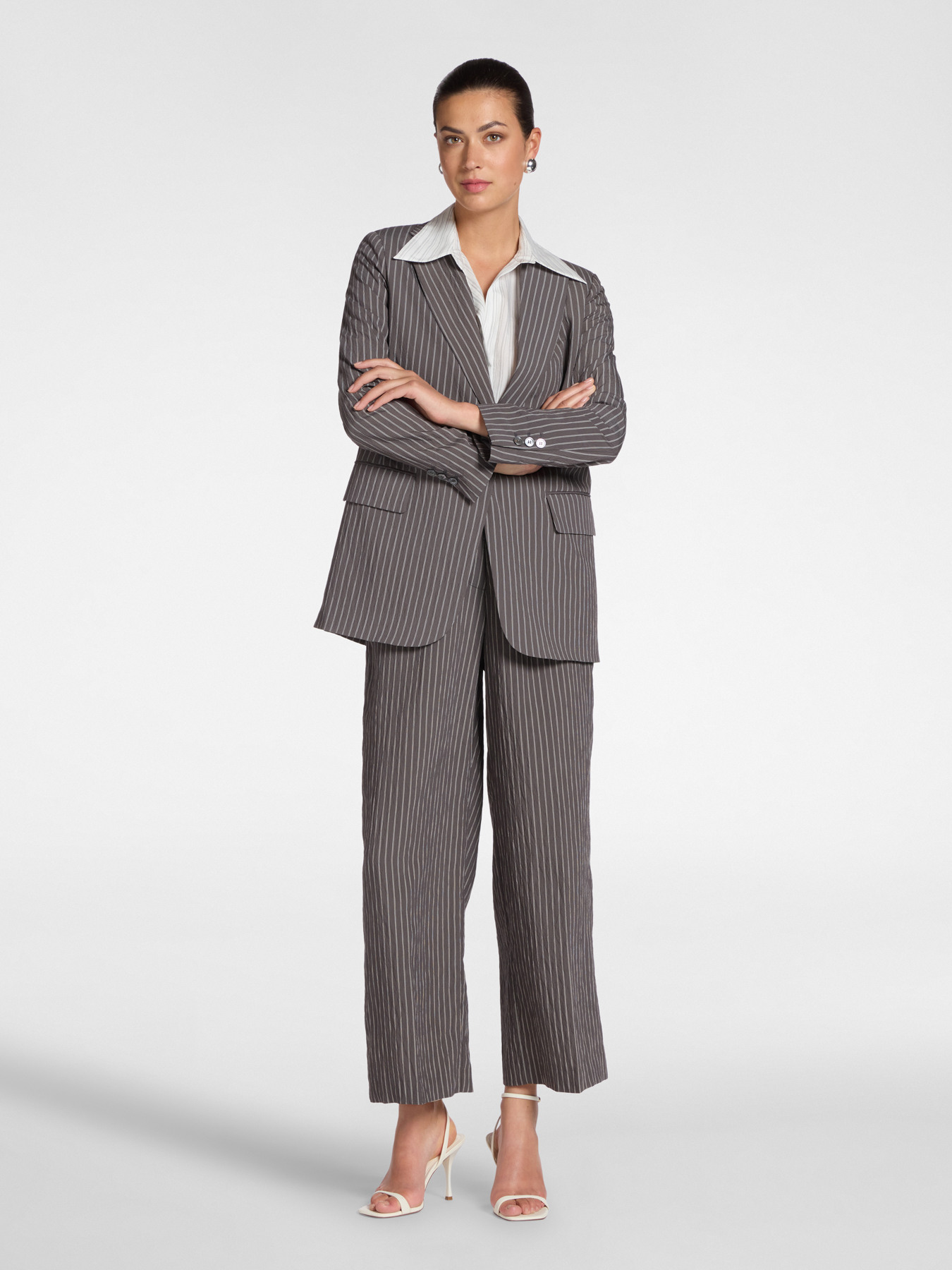 Pinstripe blazer image number 3