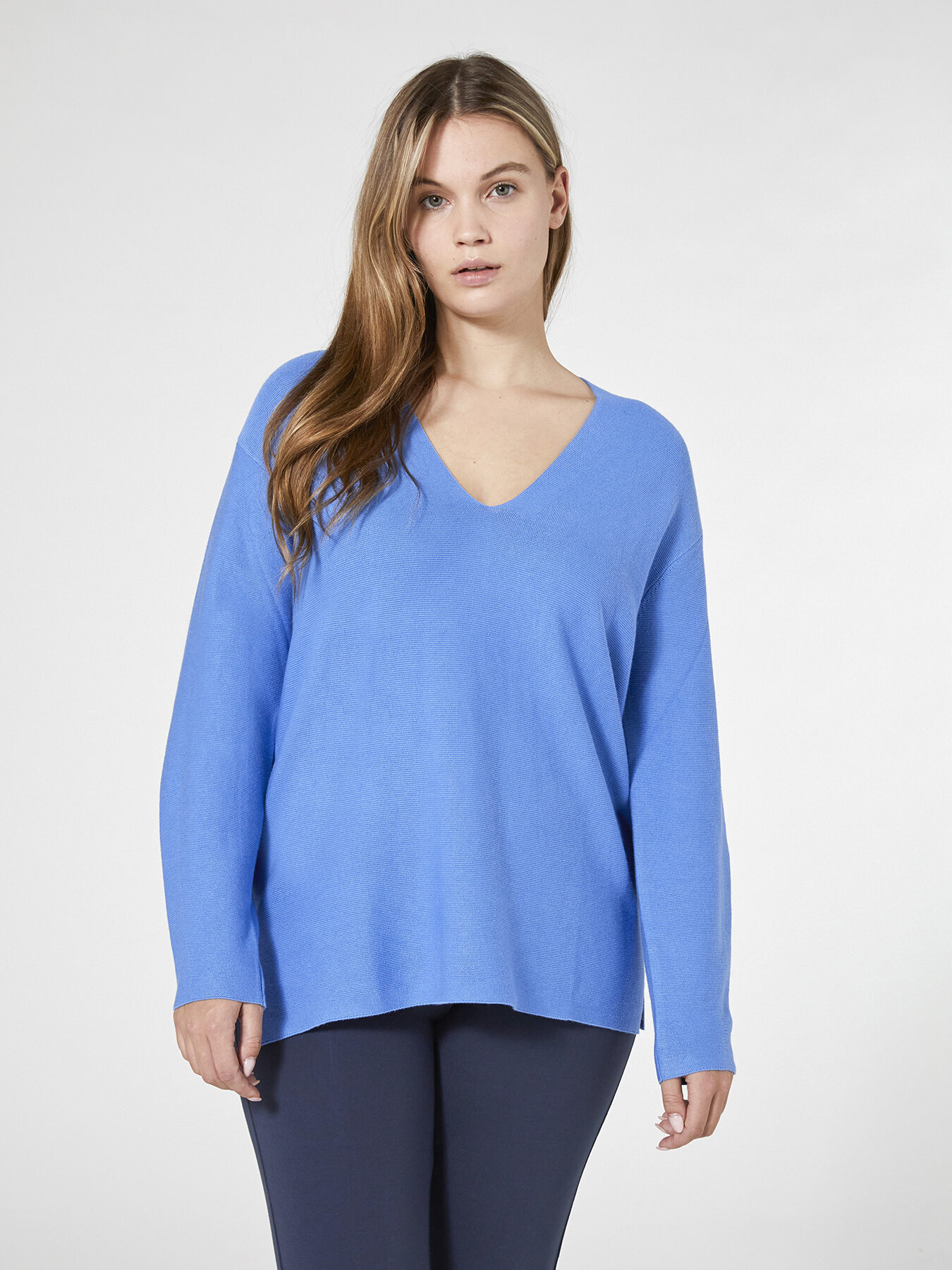 Pull en coton, viscose et soie image number 1