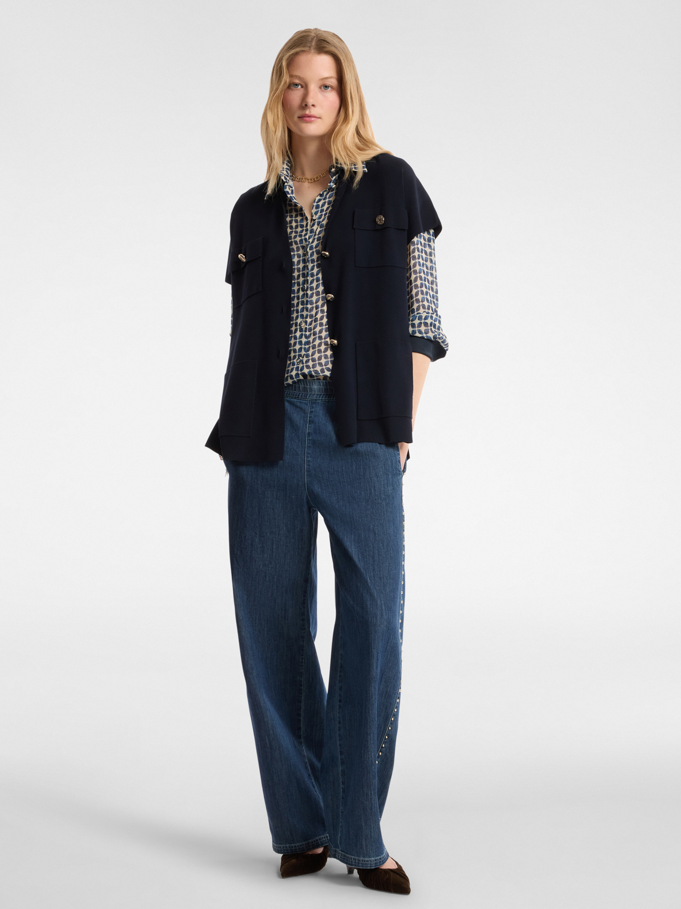 Long vest with buttons image number 2