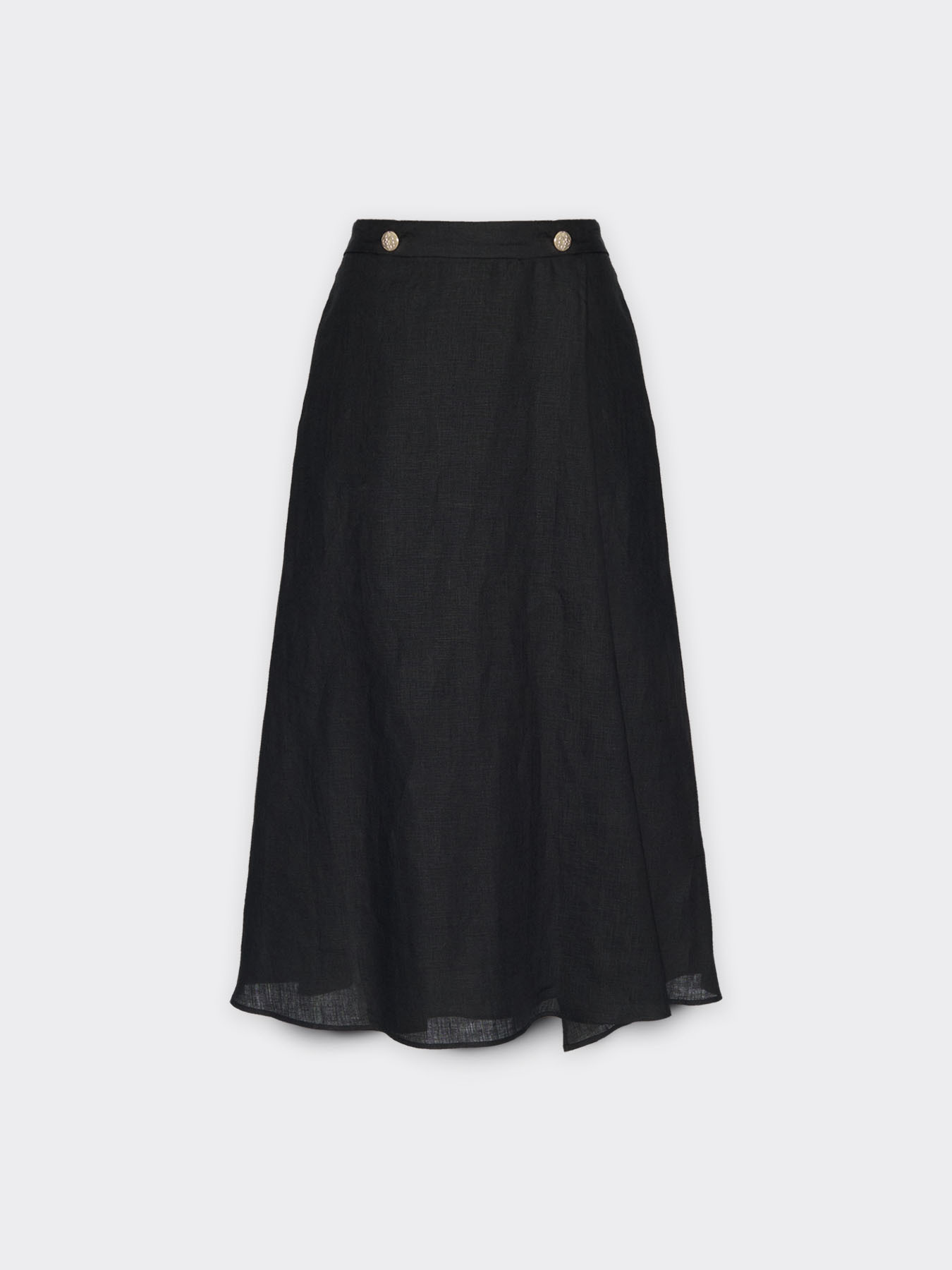 Linen midi skirt image number 4