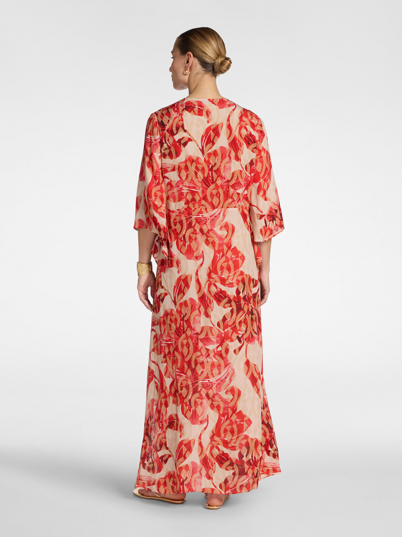 Langes bedrucktes Kleid image number 1
