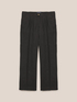Straight-leg trousers made of pure linen image number 4