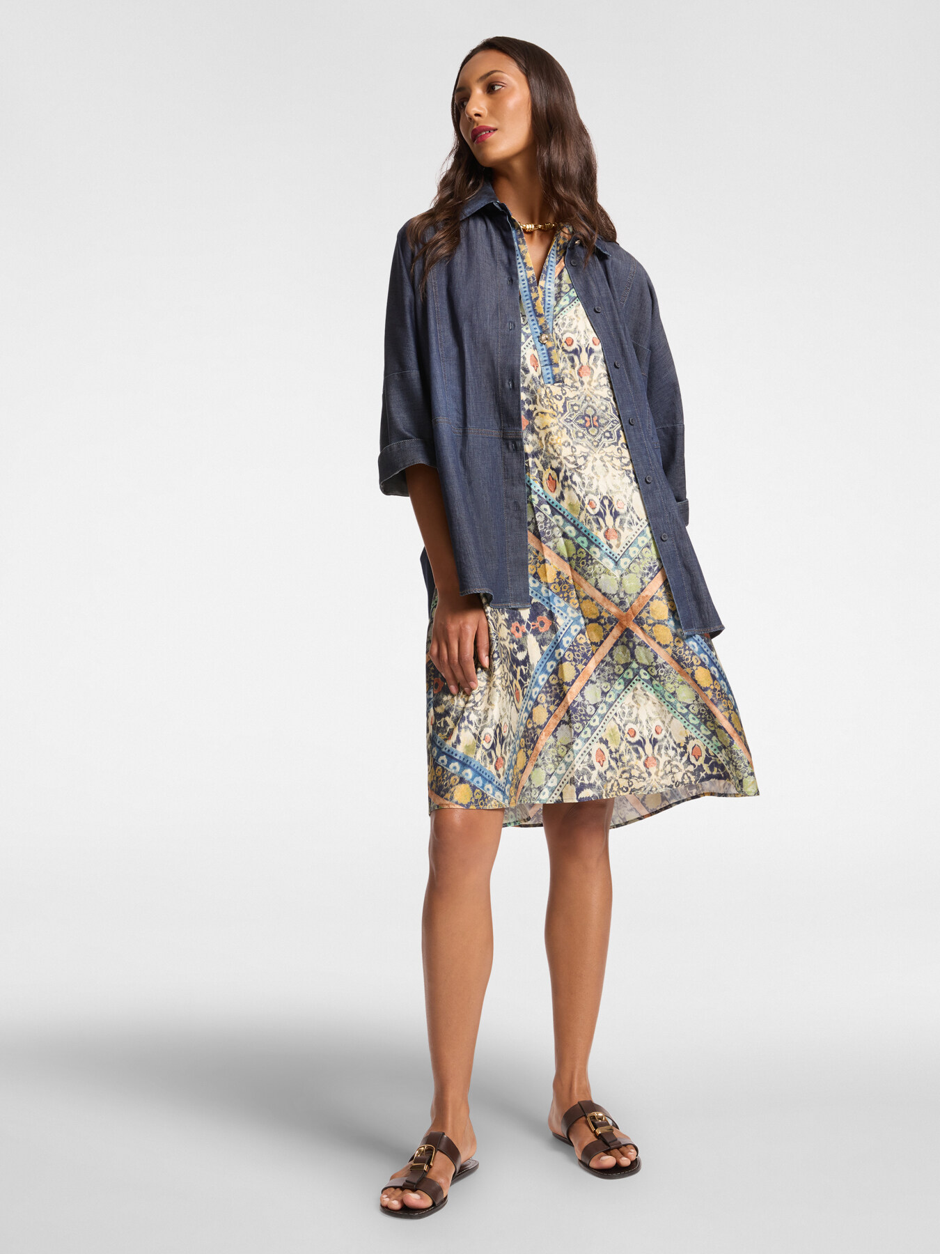 Kleid mit ethnischem Print image number 4