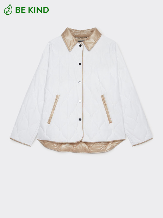 Two -tone jacket in quilted recycled nylon