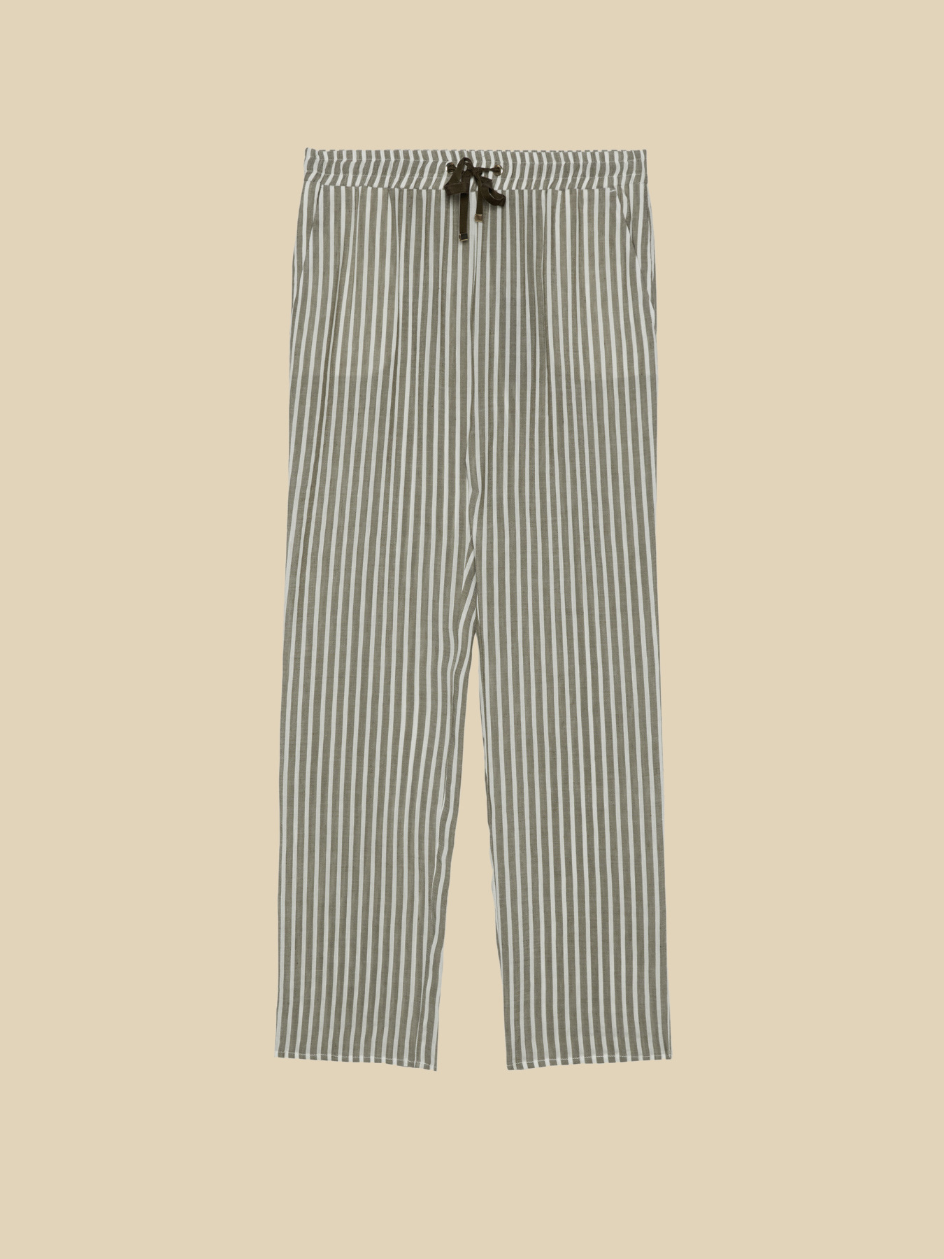 Linen and lyocell joggers image number 1