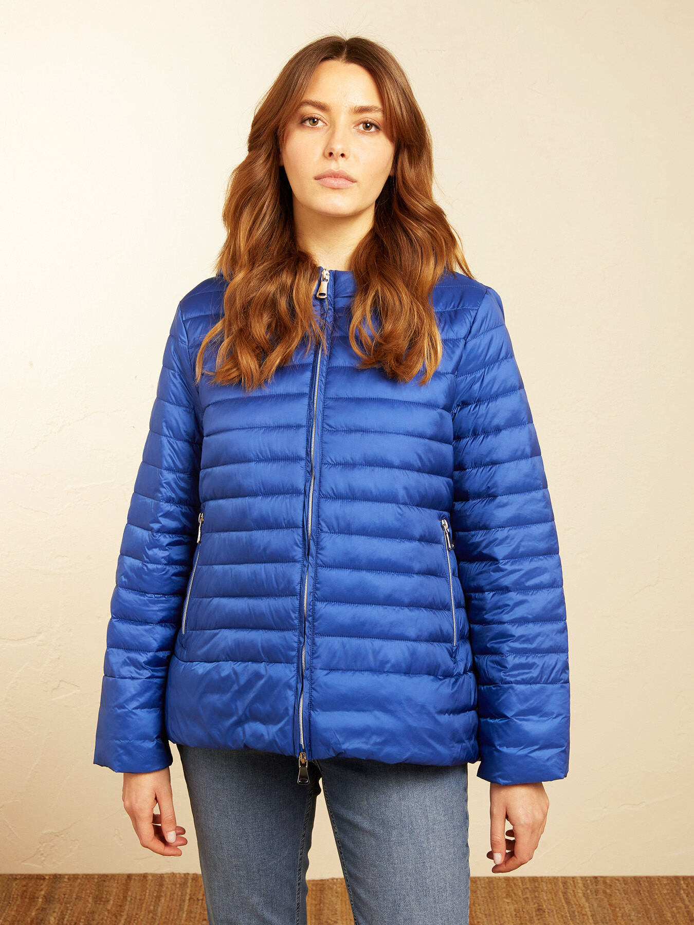 Lightweight down jacket with detachable hood image number 2