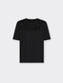 Cotton t-shirt with floral appliqu&eacute;s image number 5