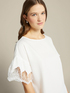 Cotton blouse with lace edges image number 3