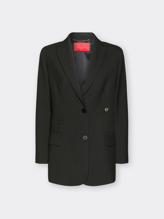 Blazer sastrero en twill mixto de lana
