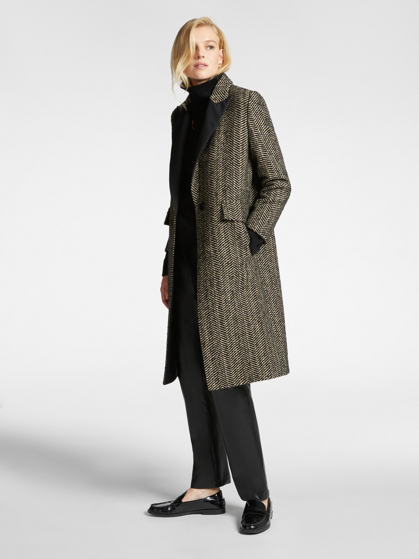 Chevron fabric men&rsquo;s coat image number 2