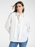 Camicia in popeline con cristalli image number 0