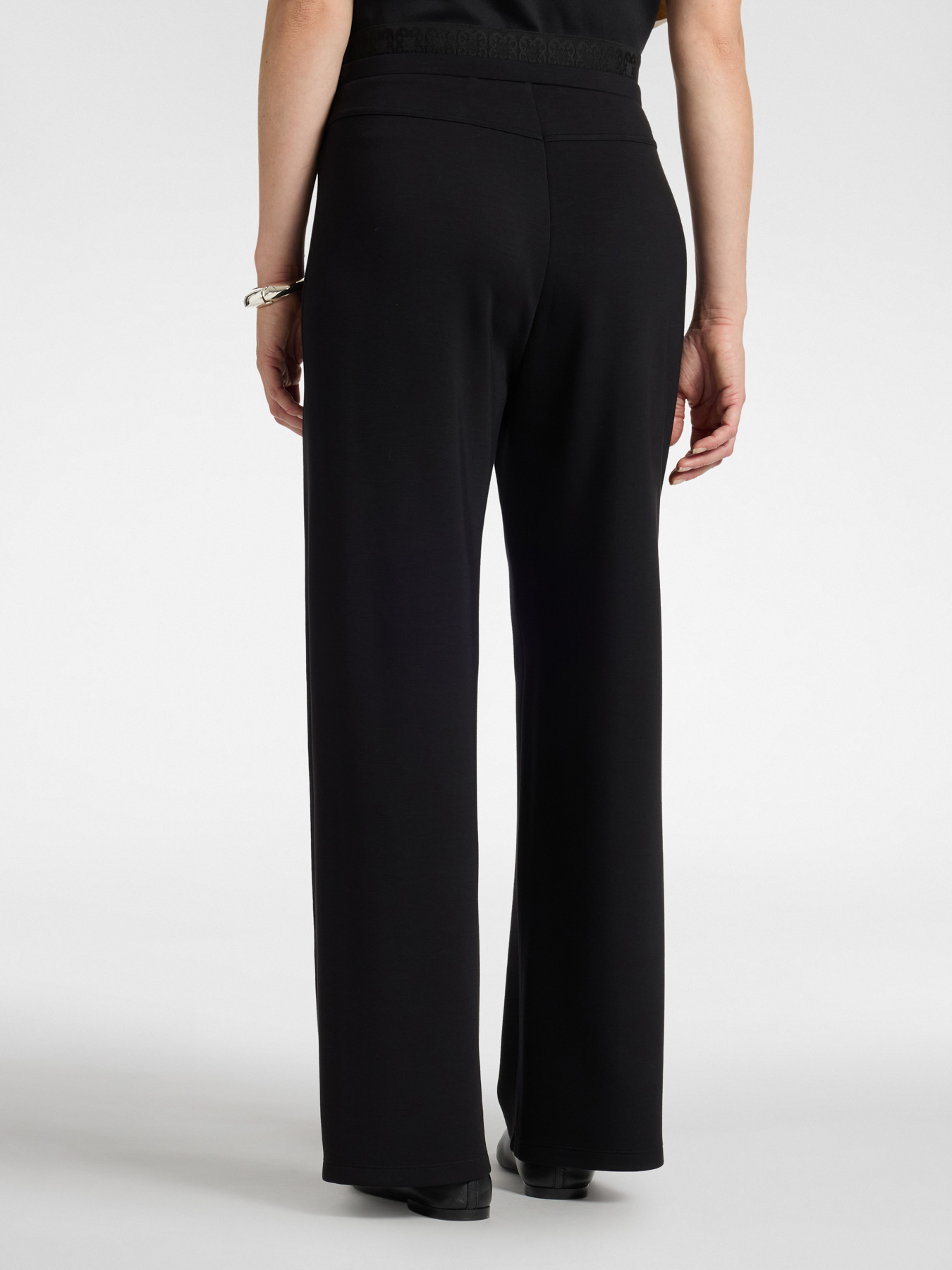 Pantalon palazzo en scuba image number 1