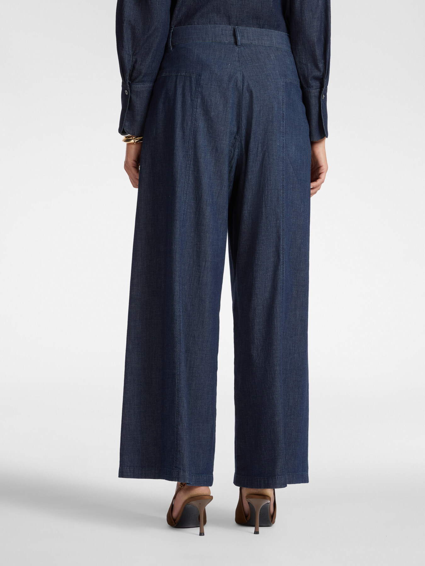 Jeans wide leg en Chambray,  "Wanda" image number 1