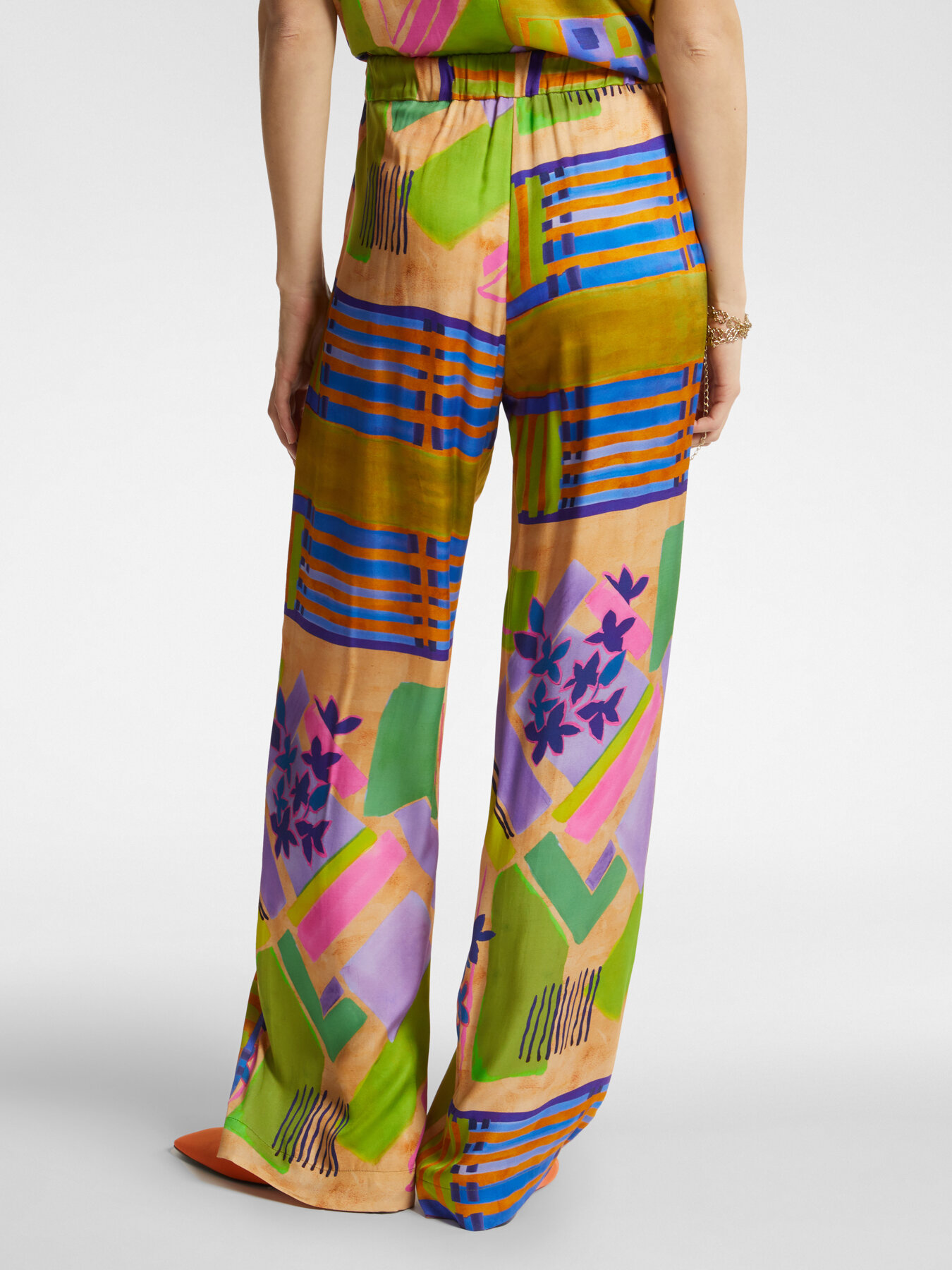 Pantalon droit imprim&eacute; image number 1