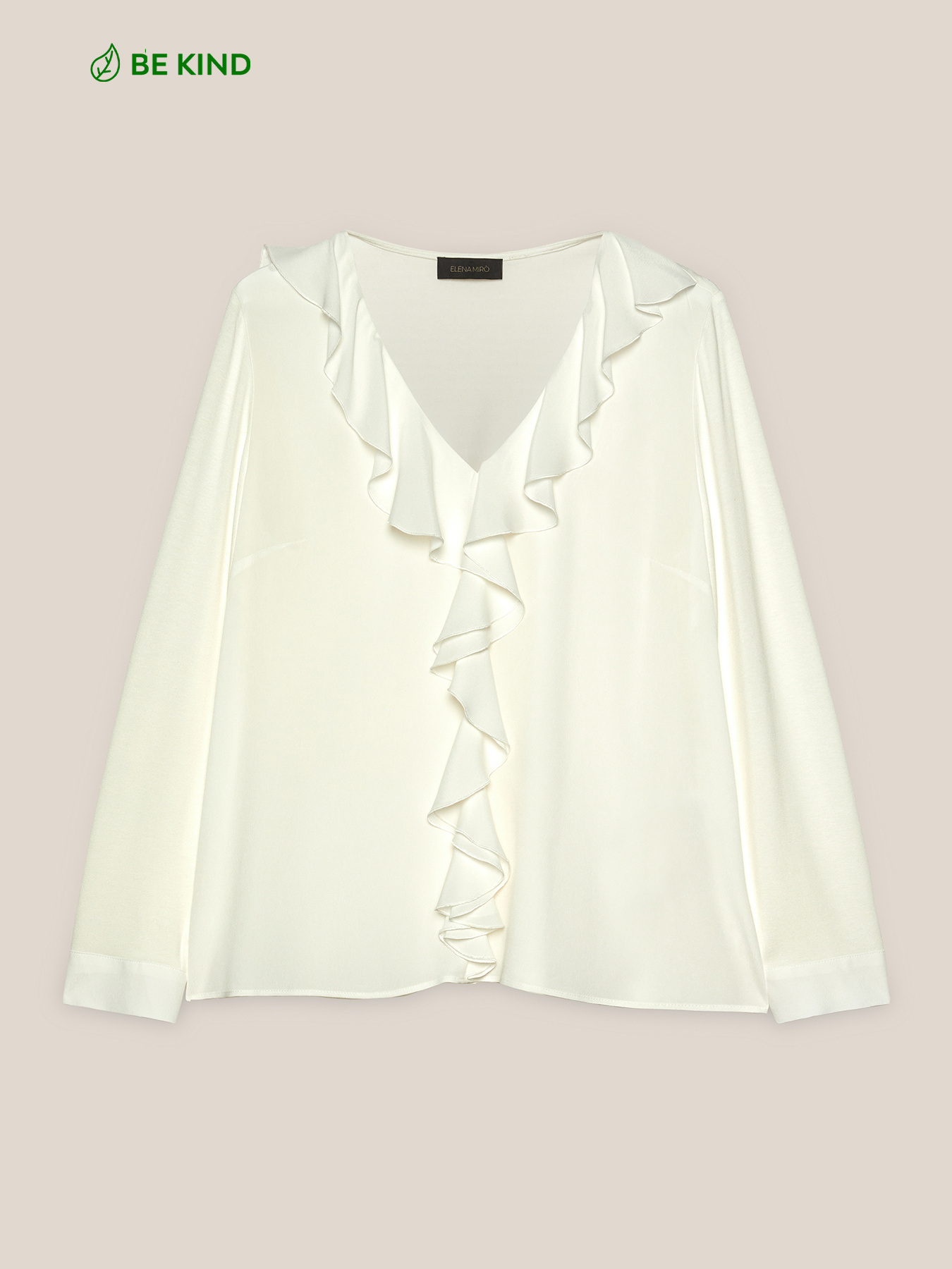 Blouse en éco viscose avec volant image number 4