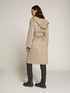 Worsted coat with belt image number 1