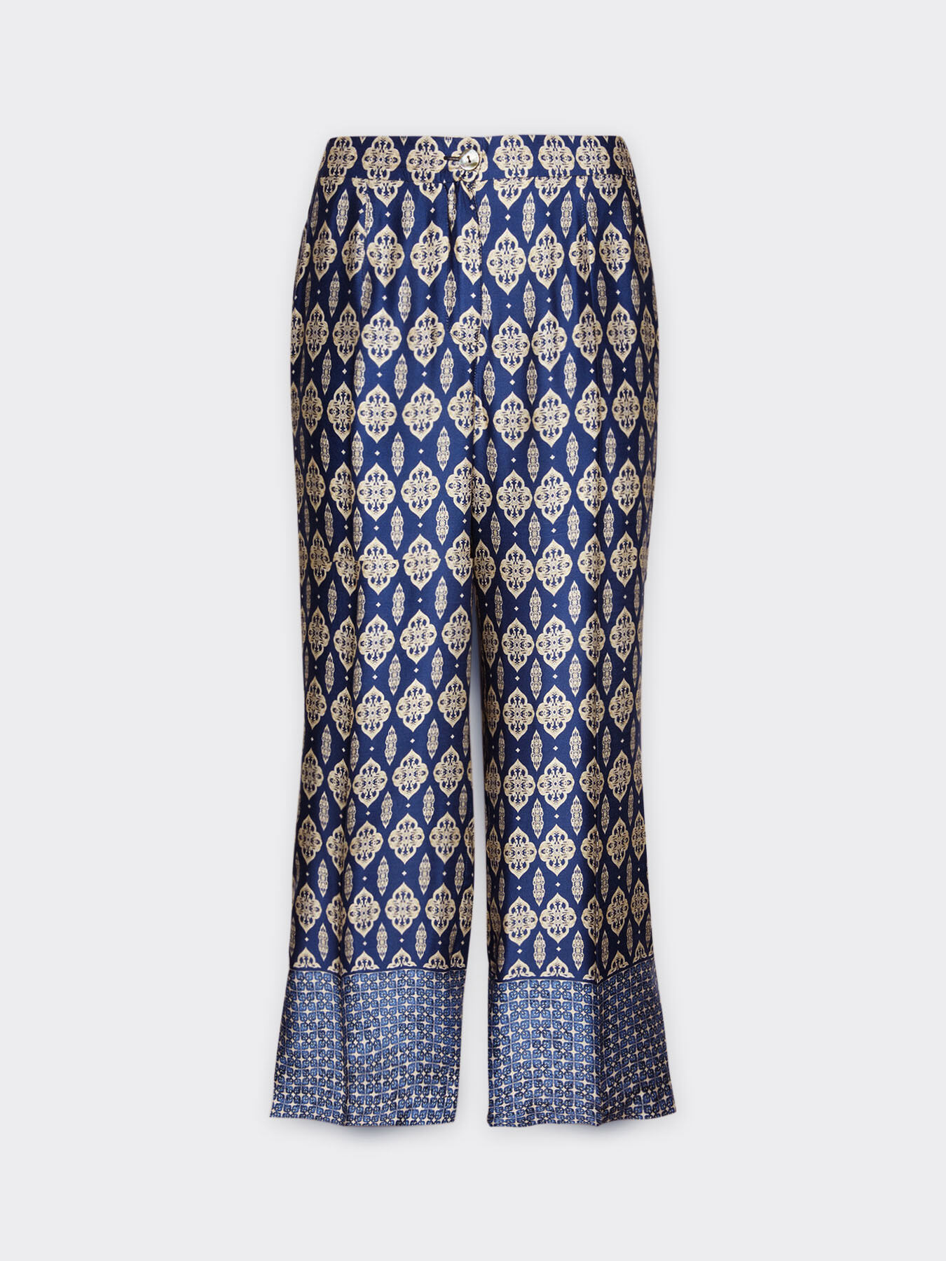 Pantal&oacute;n cropped con estampado &eacute;tnico image number 4