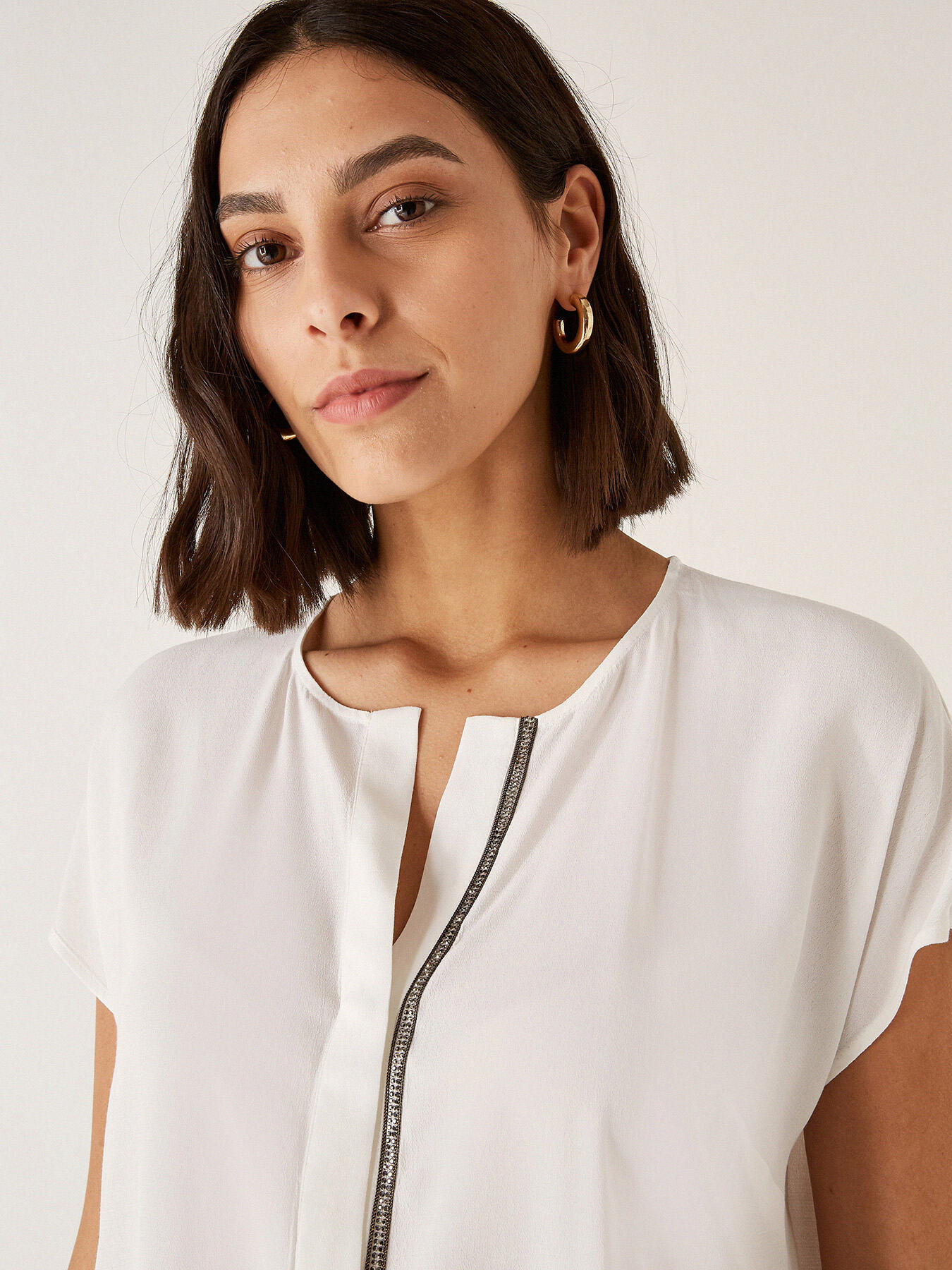 Bluse aus Marocain image number 2