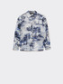 Printed shirt with slits on sleeves image number 5
