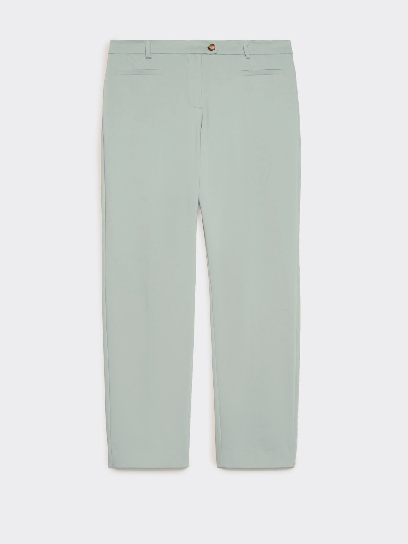 Compact cotton slim trousers image number 4